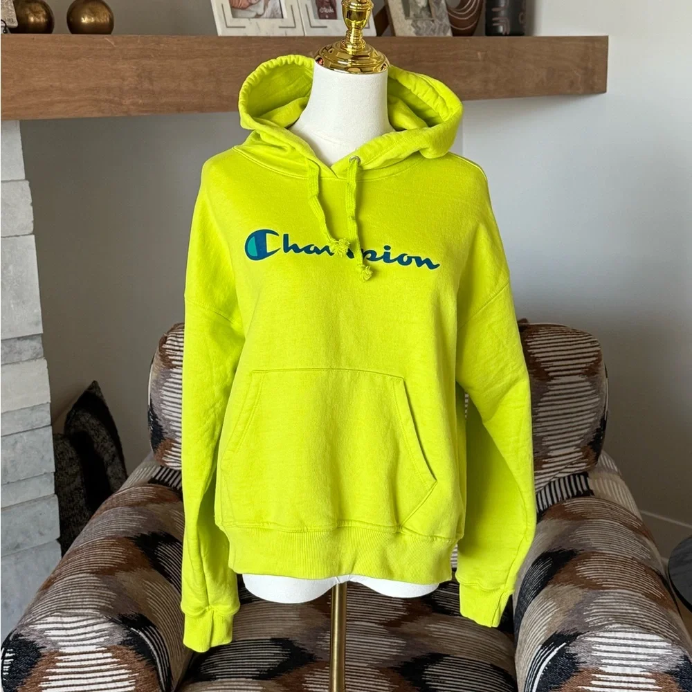 Champion Powerblend Fleece Script Hooded Sweatshirt - Picture 5 of 11